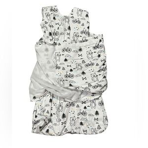 Halo SleepSack Swaddle – Newborn (NB) Bears & Bicycles Print Preloved 🐻🚲
